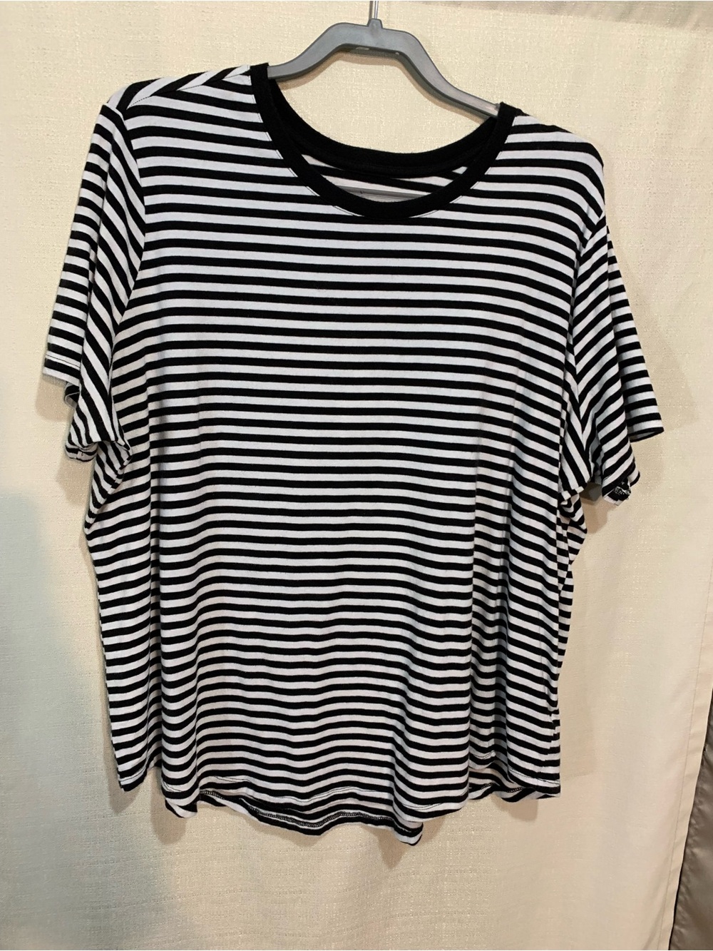 Terra & Sky Black and White Striped Short Sleeve Tee a2/50